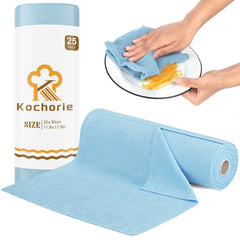 25-Pack Tear-Away Microfiber Cloth Roll