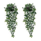 2pcs Artificial Hanging Plants in Pots – Indoor Decor