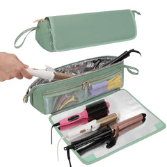 2-in-1 Hair Tool Travel Bag & Heat Mat – Green