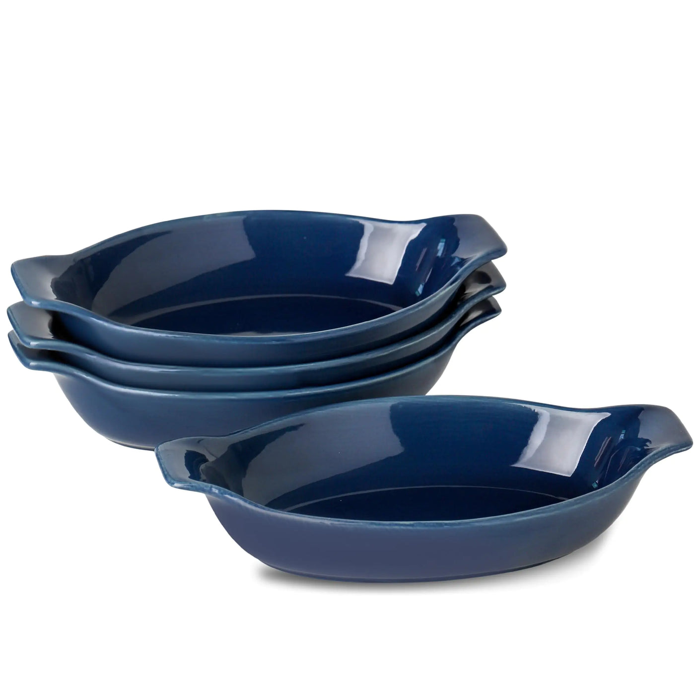 4pc Ceramic Gratin Baking Dishes – Navy Blue
