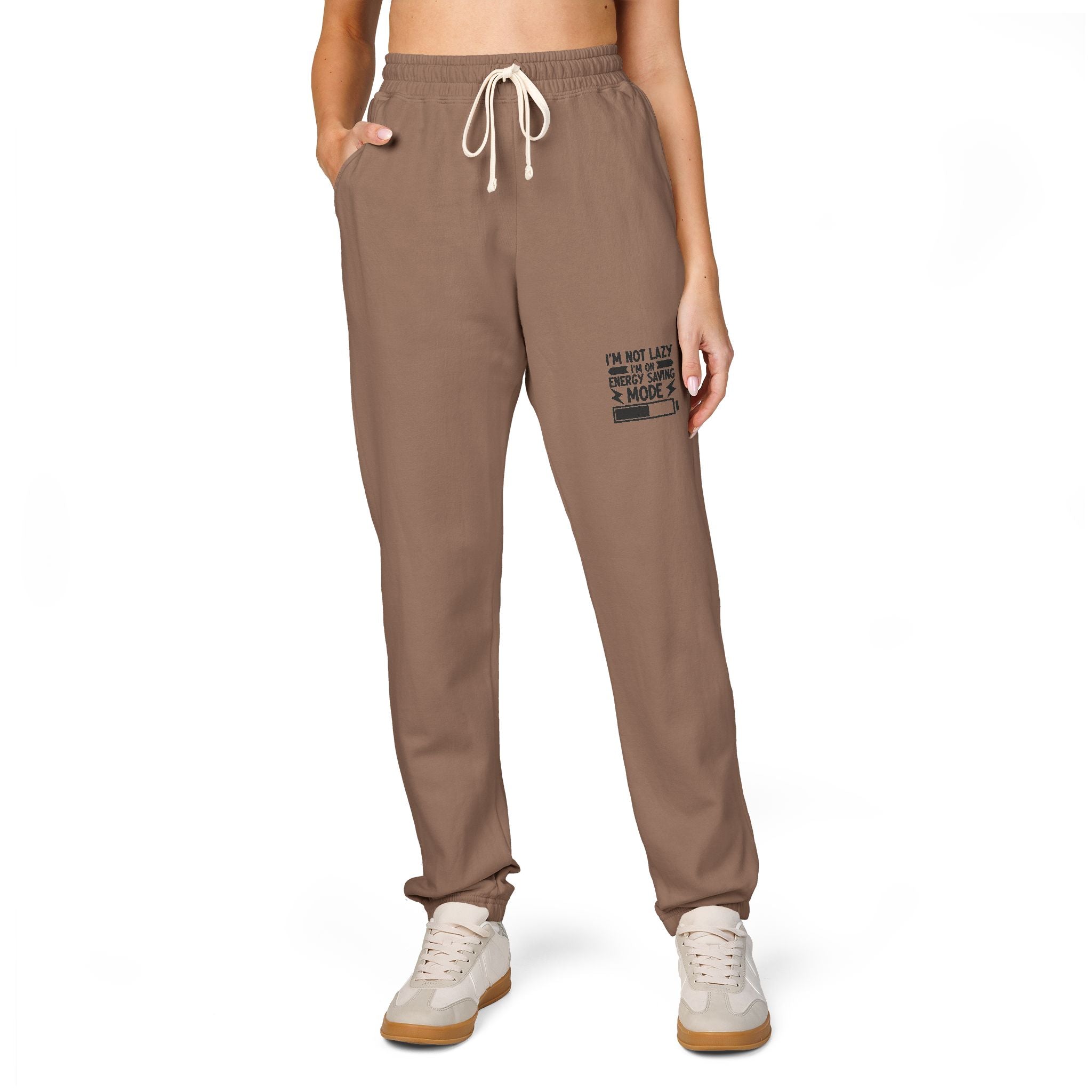 Cream Graphic Sweatpants – "We Are All We Have" Casual Fleece Joggers