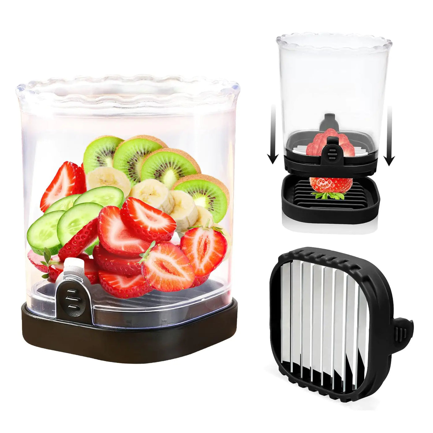 Fruit & Egg Slicer with Push Plate