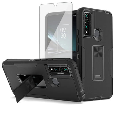 TCL 20XE Case w/ Stand & Glass – Black