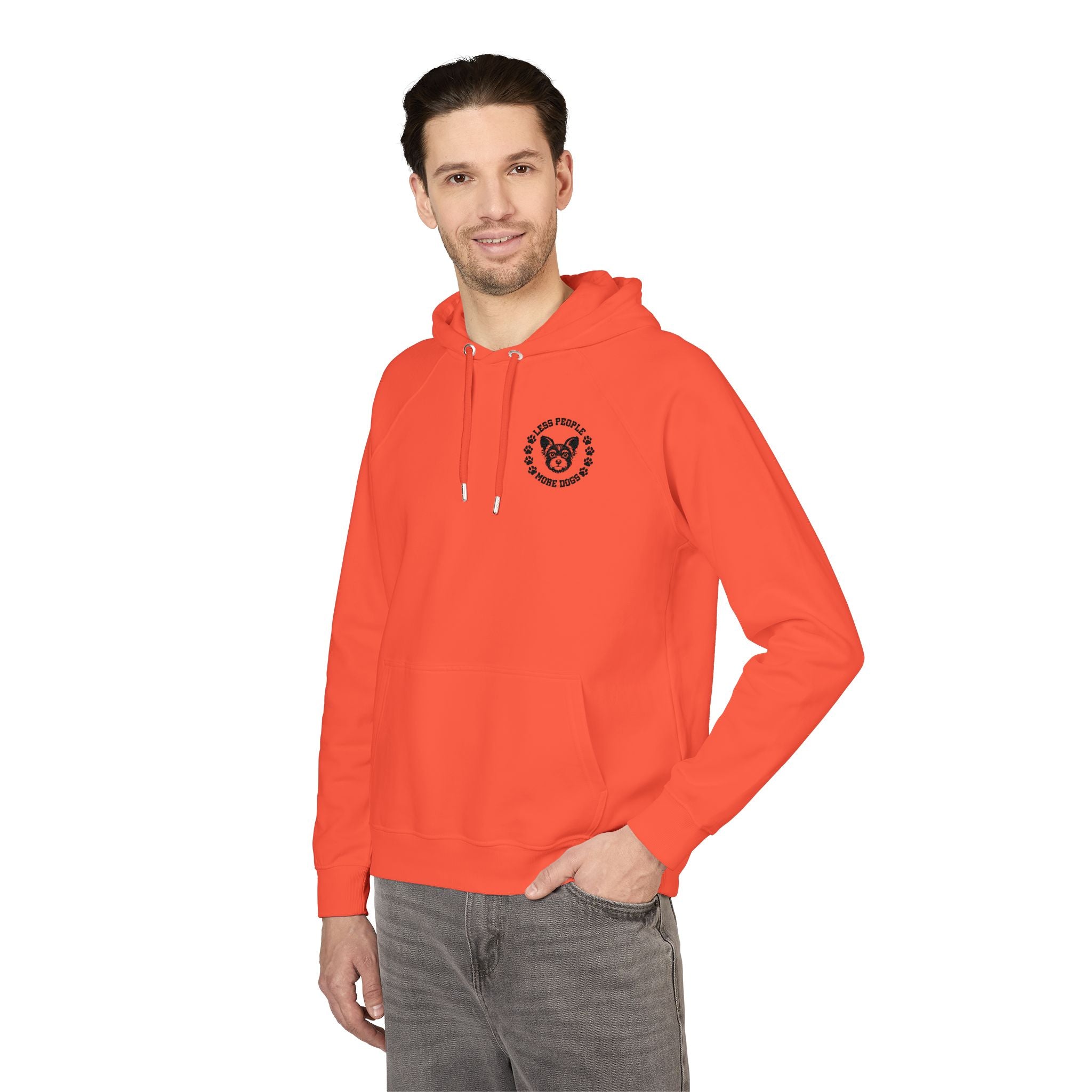 Embroidered Floral Heart Hoodie — Eco Raglan Pullover