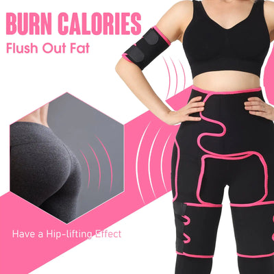 Waist, Arm & Thigh Fitness Shaping Belt Set