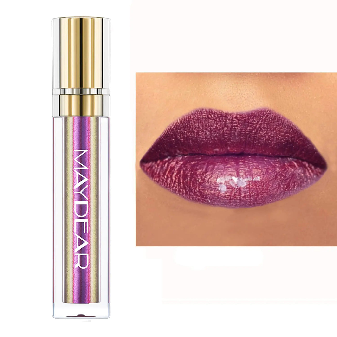 Maydear Chameleon Metallic Lipstick – Shade 09 Golden Plum