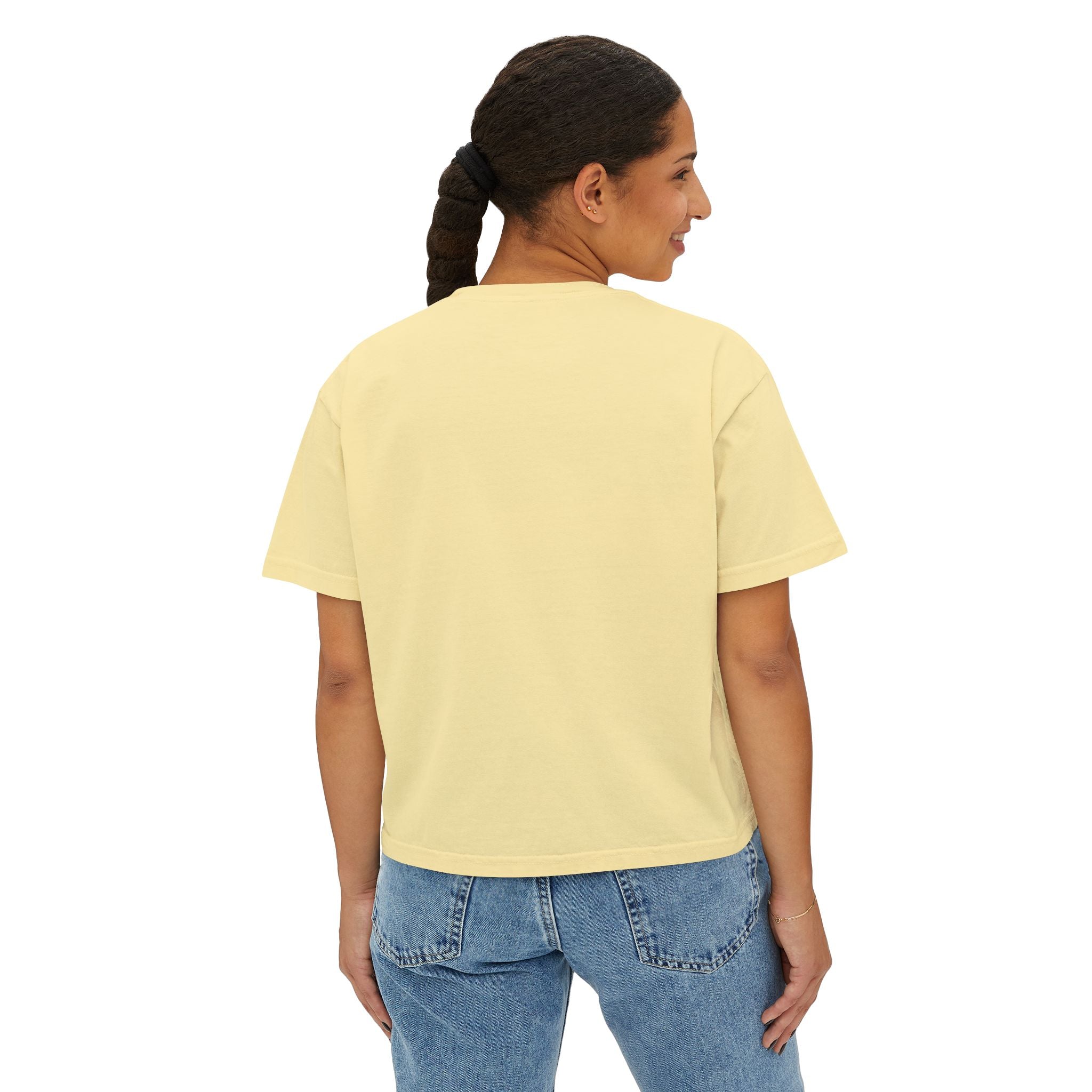 Shine From Inside Out Boxy Tee — Inspirational Women's Cropped T-Shirt