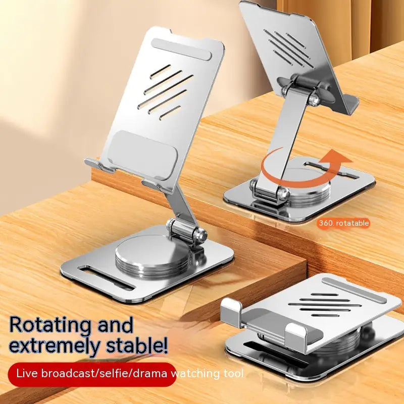 360° Rotating Metal Phone & Tablet Desk Stand