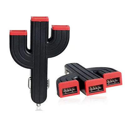 Cactus Triple Port Fast Car Charger Adapter