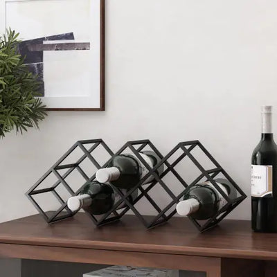 Modern Countertop Wine Rack – 6 Bottle Holder
