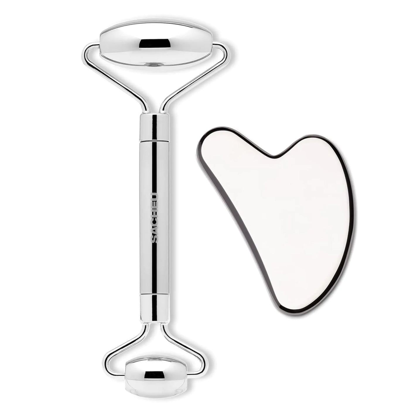 Sacheu Steel Face Roller & Gua Sha Set