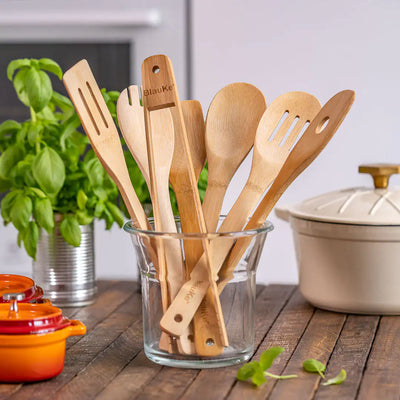 7-Pack Bamboo Cooking Spoons Set