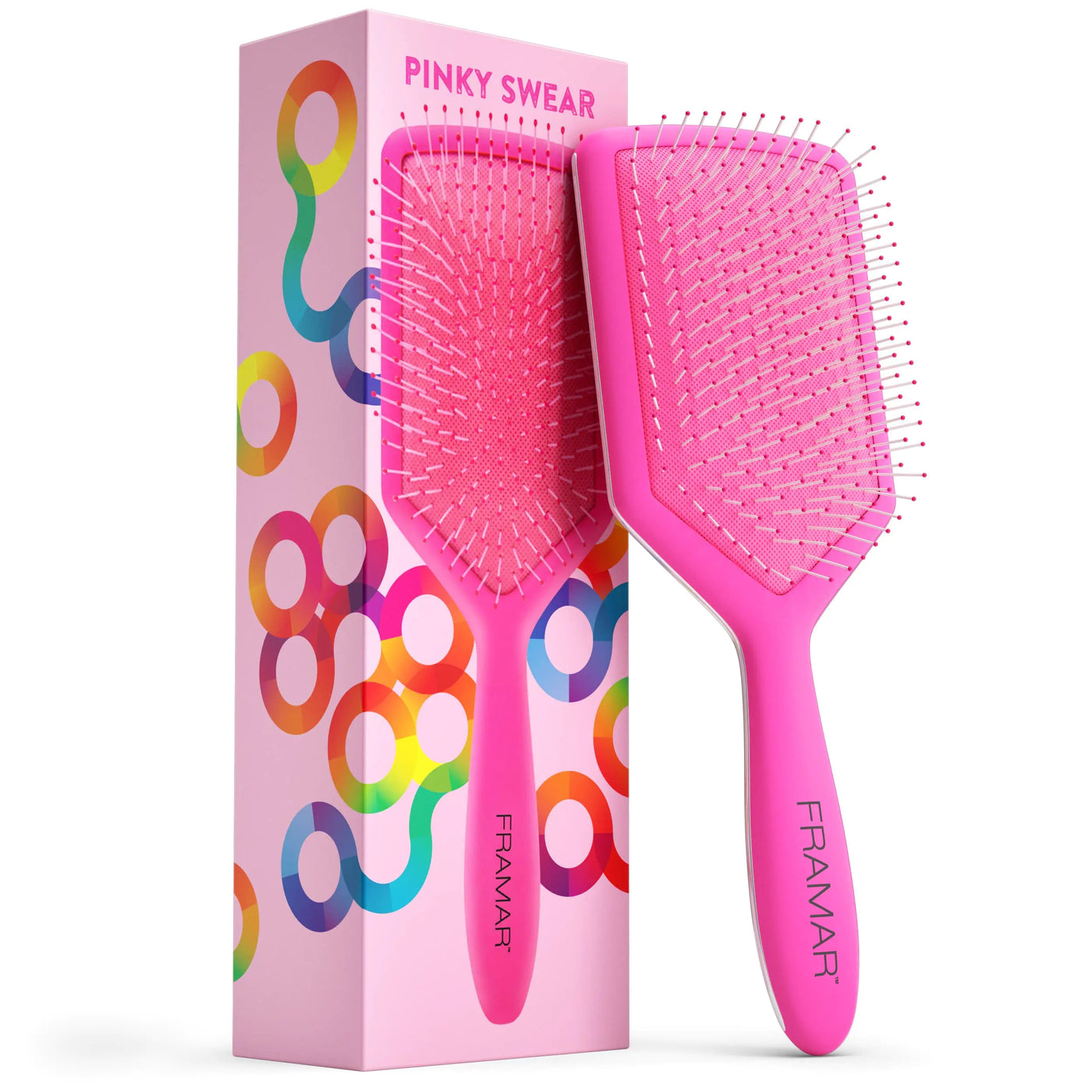 Framar Pink Paddle Detangler Hair Brush
