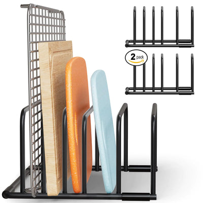 5-Slot Heavy-Duty Cutting Board Organizer