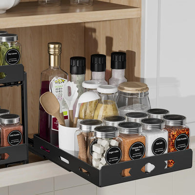 Pull Out Cabinet Spice Rack Organizer