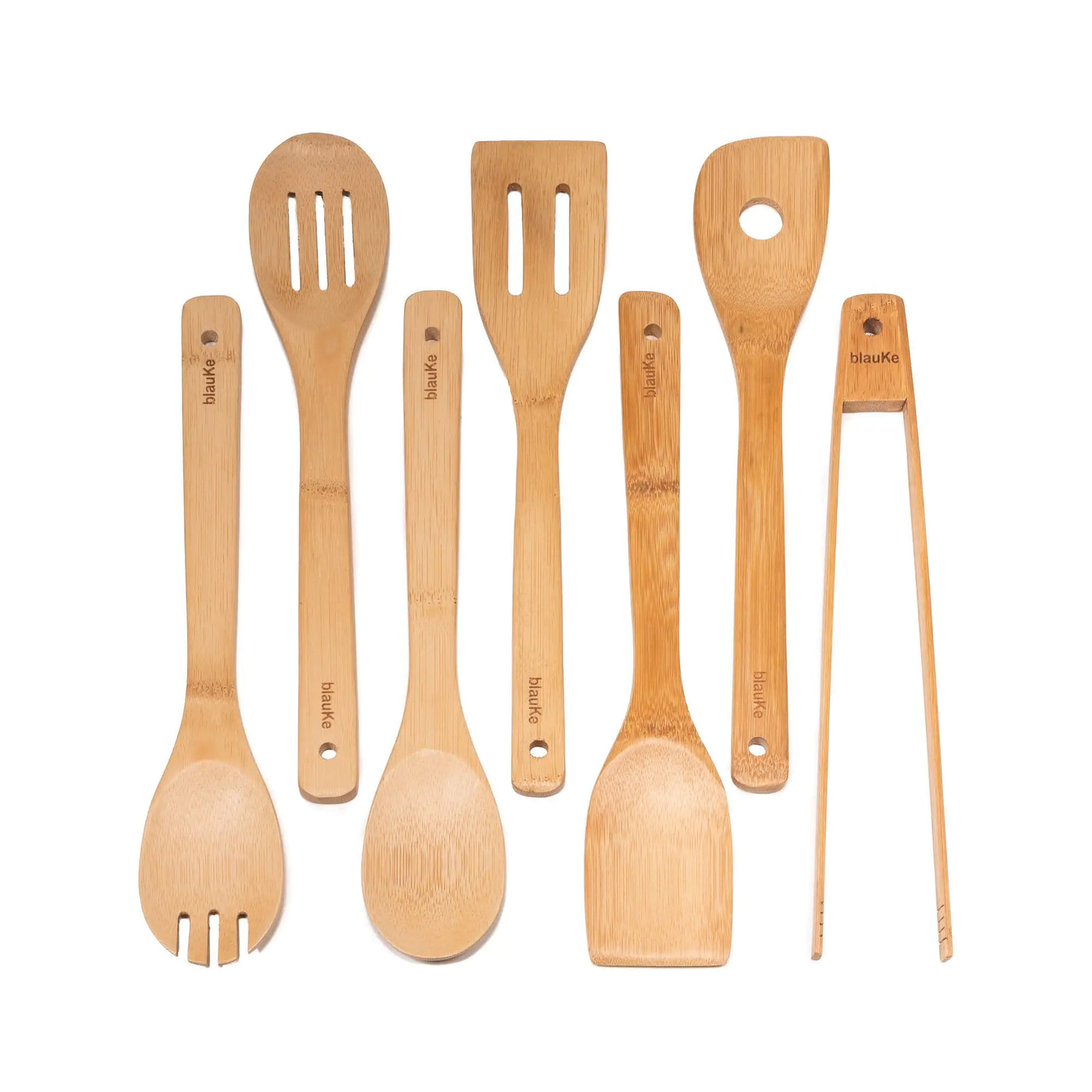 7-Pack Bamboo Cooking Spoons Set