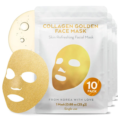 Korean 24K Gold Collagen Face Mask 10 Pack