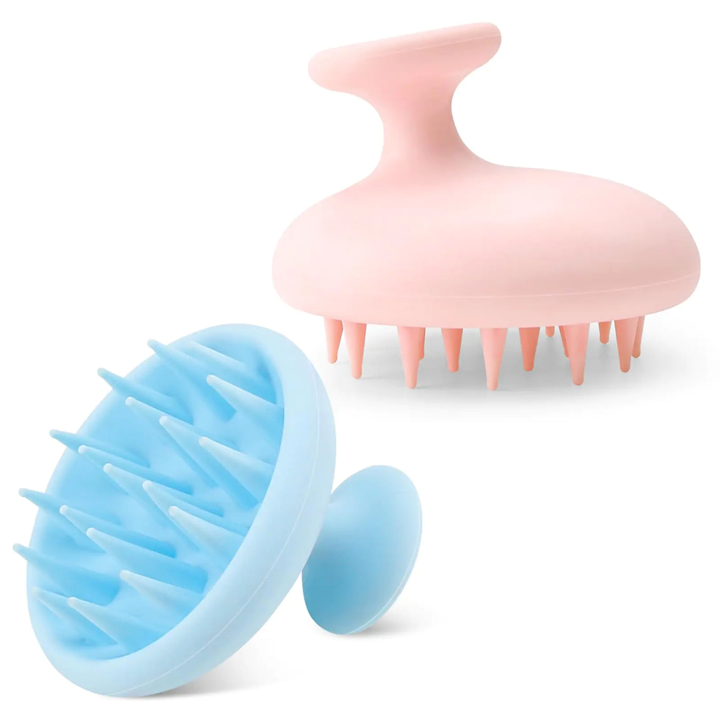 BSSUEENB 2PCS Silicone Scalp Brush Set
