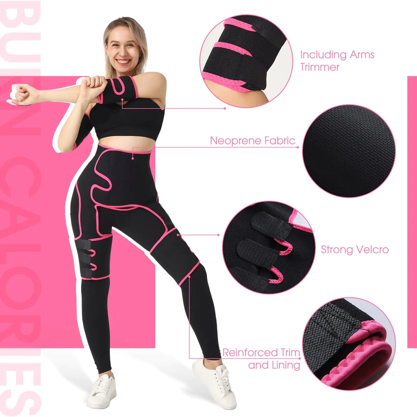 Waist, Arm & Thigh Fitness Shaping Belt Set