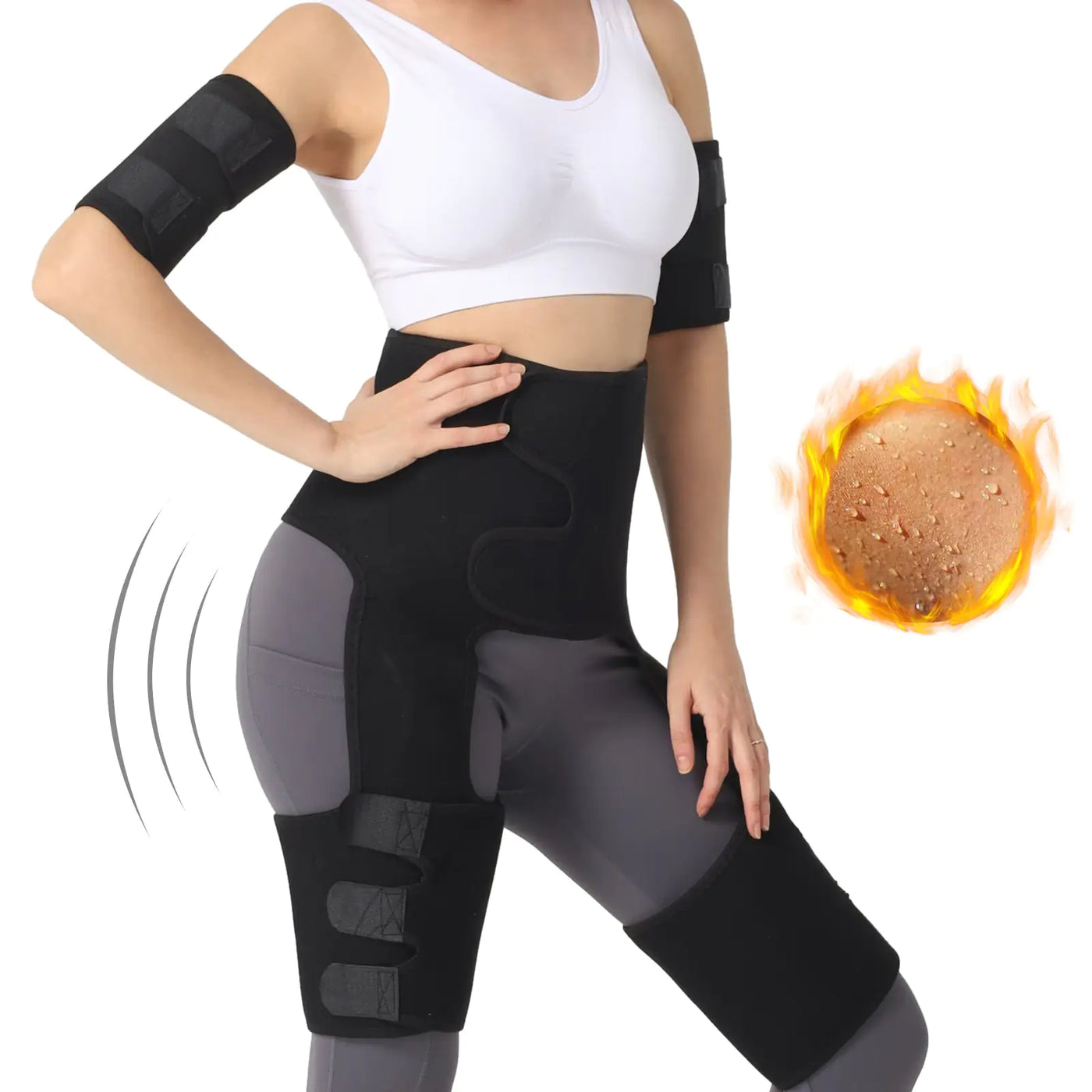 Waist, Arm & Thigh Fitness Shaping Belt Set