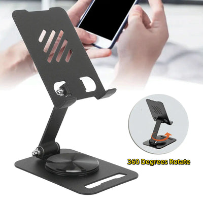 360° Rotating Metal Phone & Tablet Desk Stand