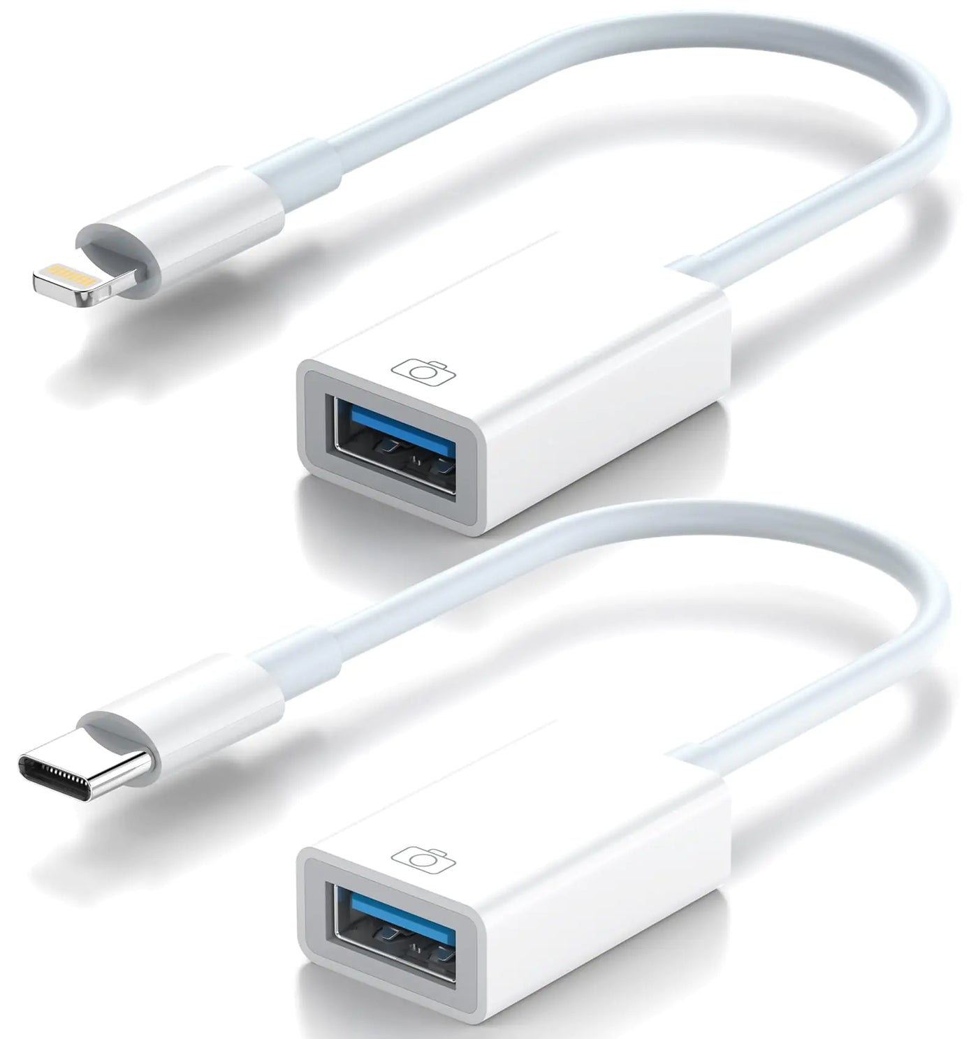 [2-Pack] iPhone USB Camera & OTG Adapter Set