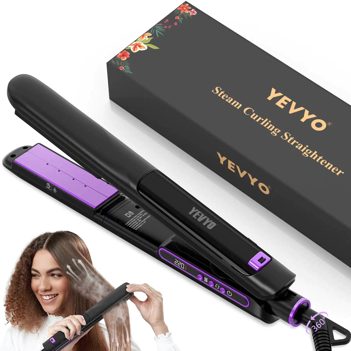 Professional Steam Hair Straightener Iron
