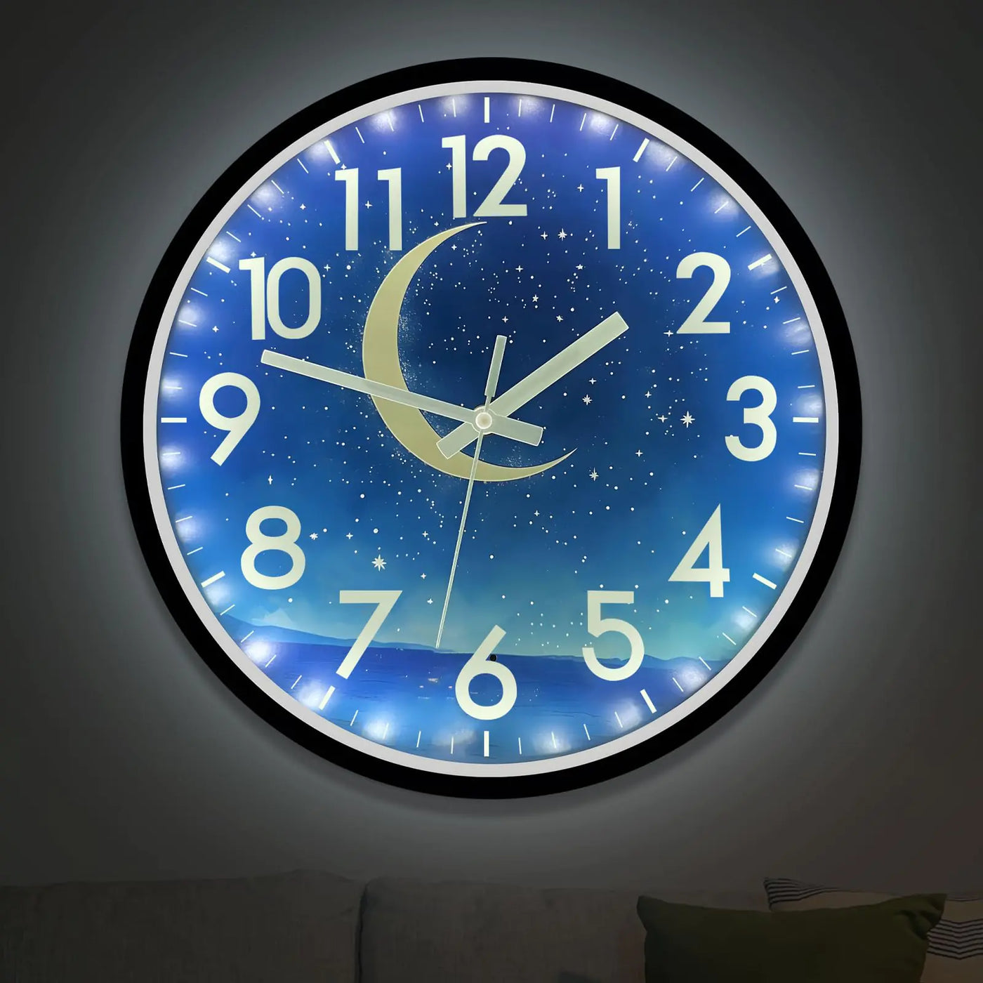 JoFomp 12" Glow-in-the-Dark Wall Clock