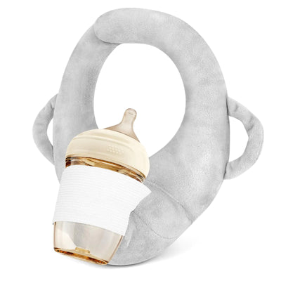 Hands-Free Baby Bottle Holder – Grey