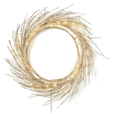 24 Inch LED Paper Wreath Decor