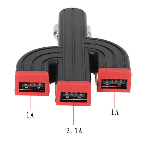 Cactus Triple Port Fast Car Charger Adapter