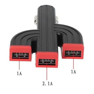 Cactus Triple Port Fast Car Charger Adapter