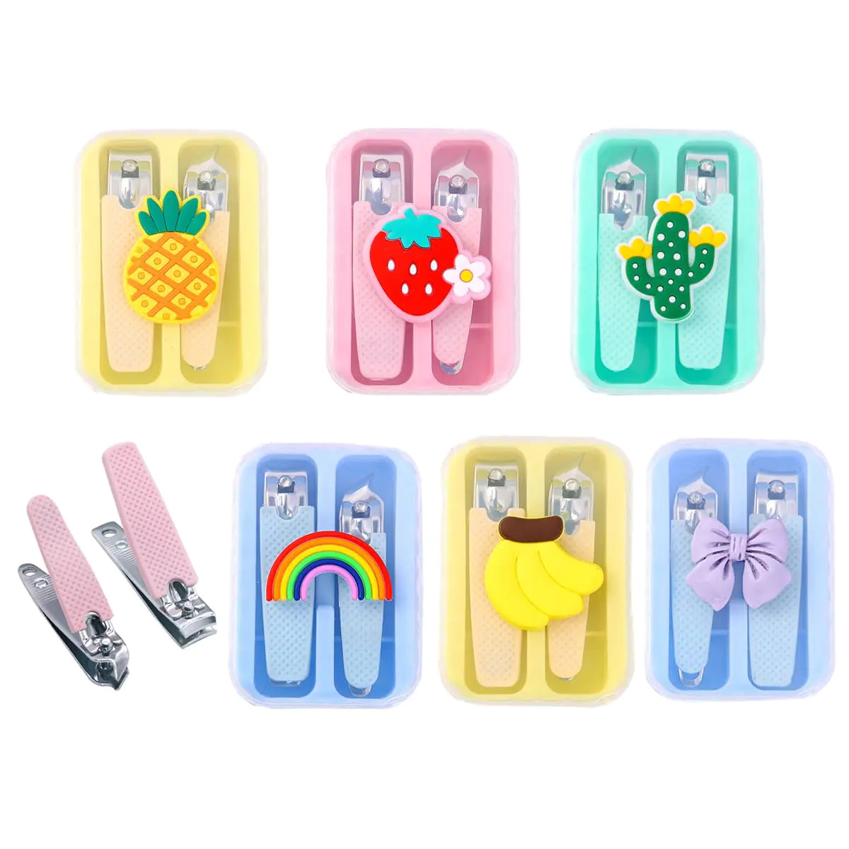 Petunny 6‑Pair Stainless Steel Nail Clippers