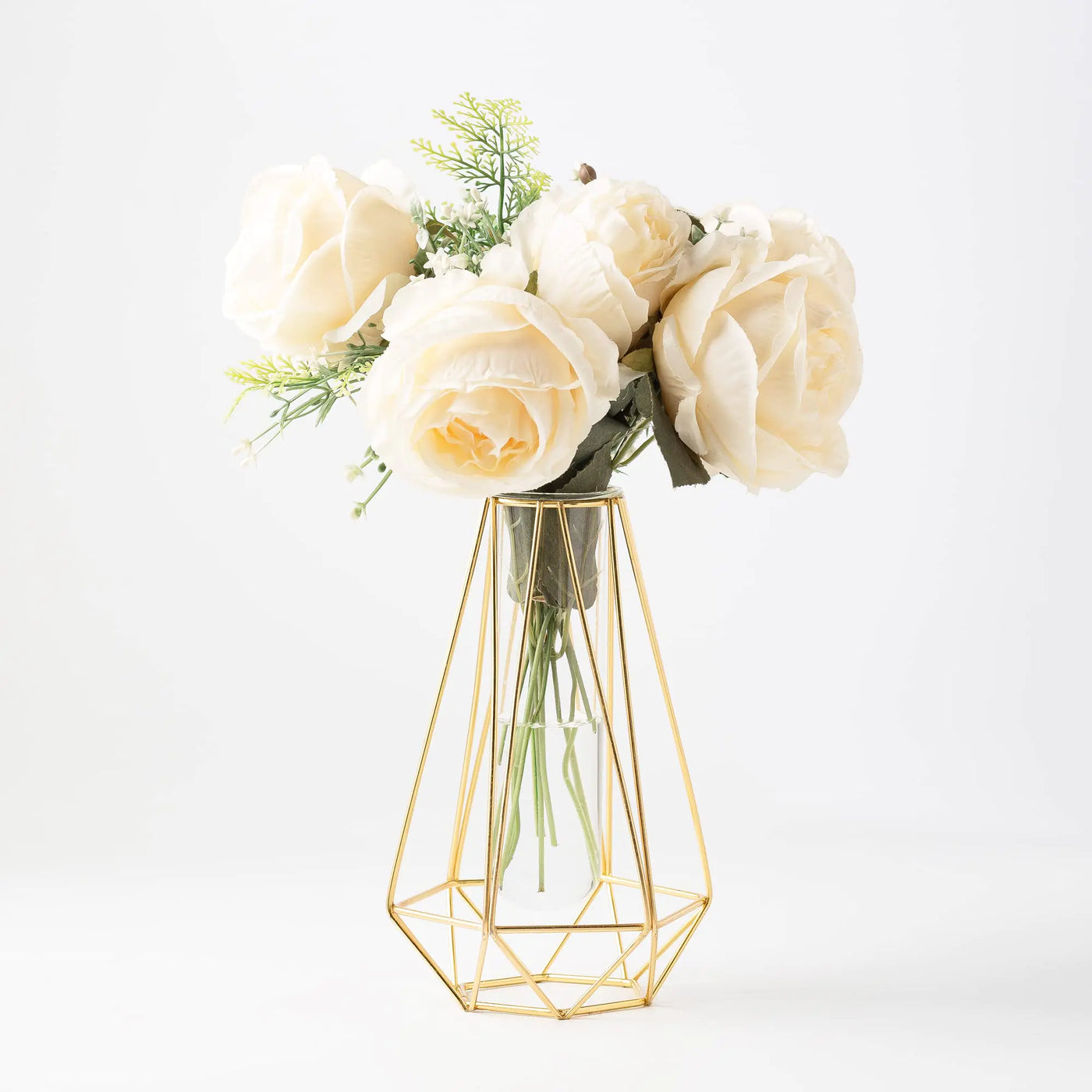 GRENSUK Gold Geometric Glass Vase 8.5