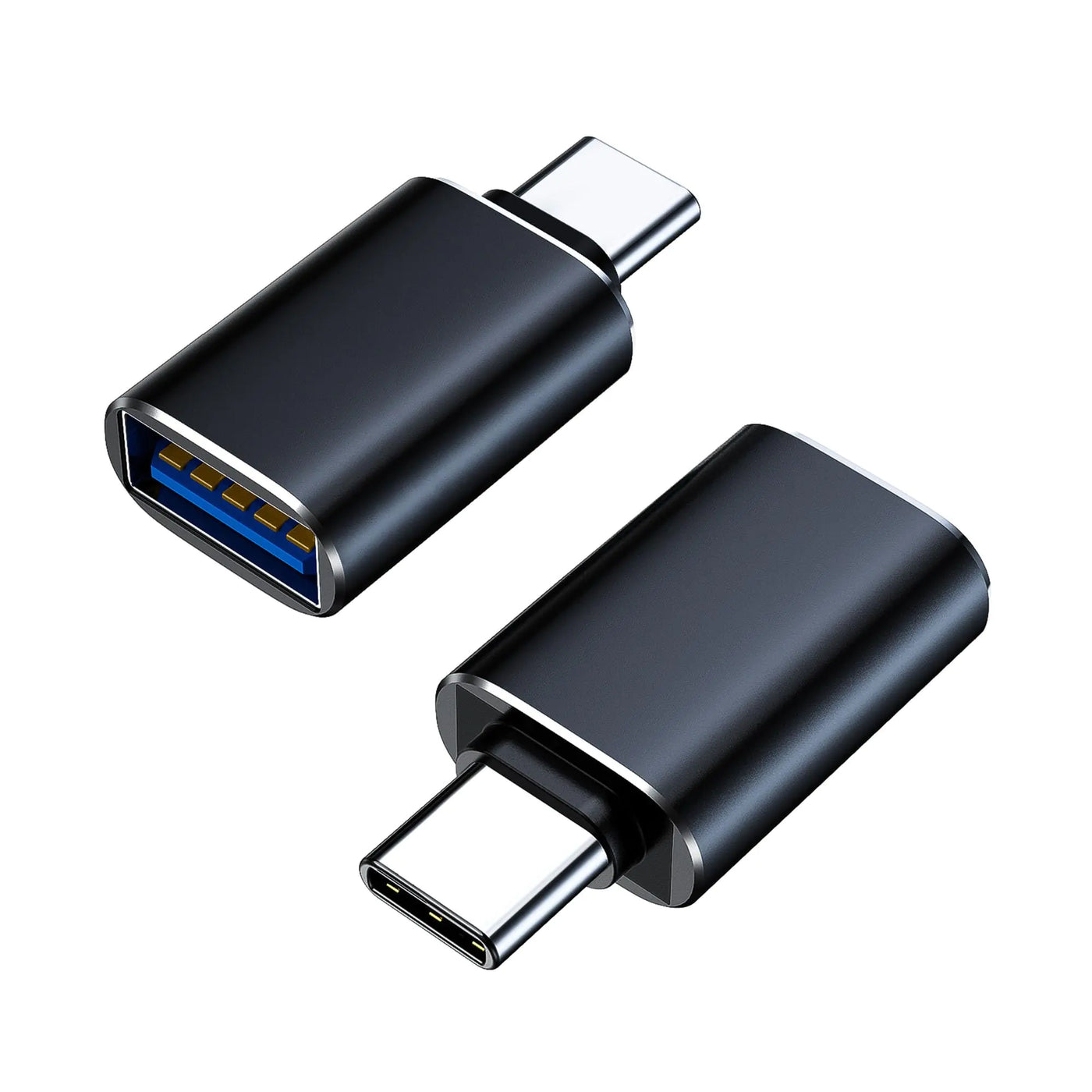 [2-Pack] USB 3.0 to USB-C OTG Adapter – Black