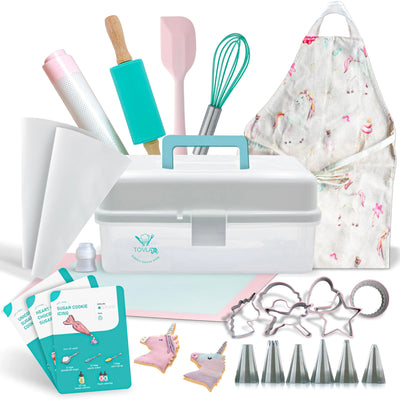 Tovla Jr. Kids Unicorn Baking Set + Case