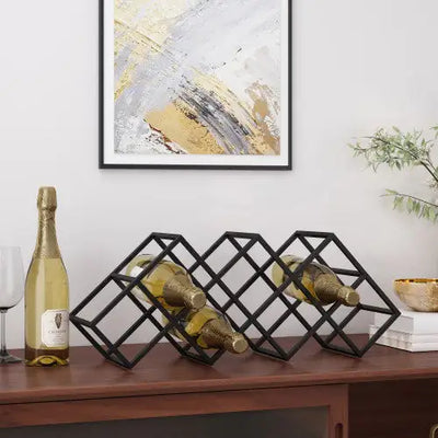 Modern Countertop Wine Rack – 6 Bottle Holder