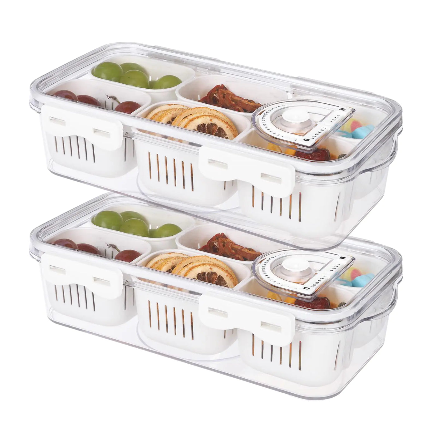 OZEPLASC 6-Compartment Snack Box