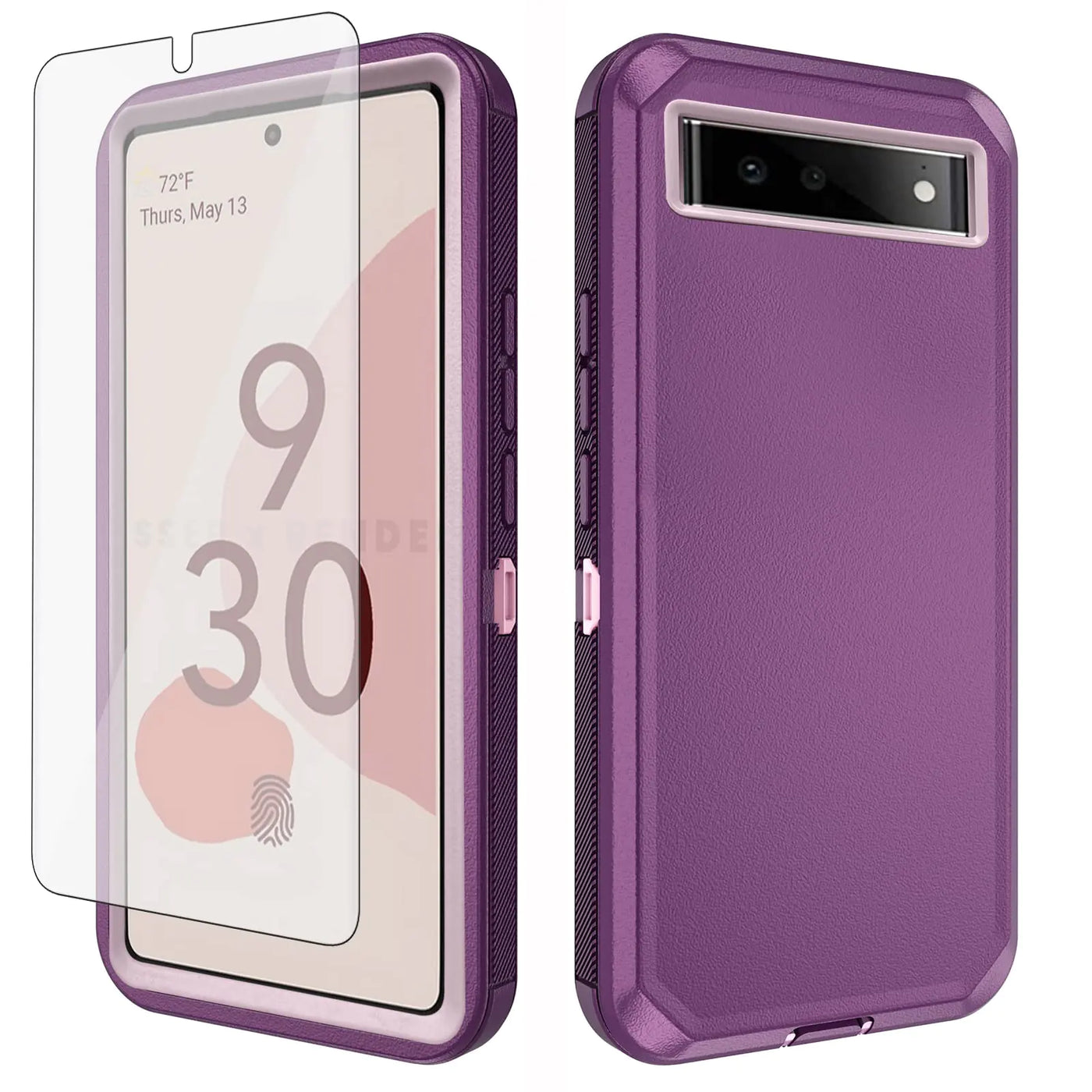Pixel 6 Rugged Case + Glass Screen – Purple