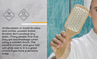 Natural Wooden Hair Detangling Brush
