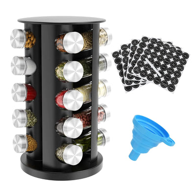 Rotating Spice Rack with 20 Jars