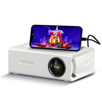 Professional Highdefinition Mini Projector Suitable For Home CinemasAnd Outdoor Camping Compatible HDTV USB SD AndHolder Christmas Halloween Thanksgiving Gifts