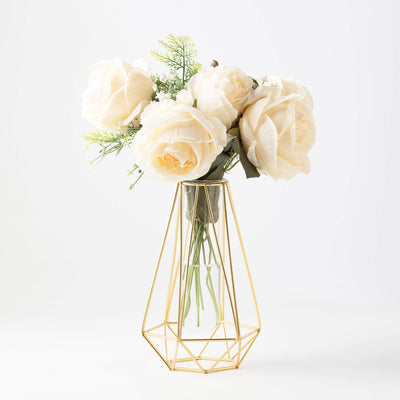 GRENSUK Gold Geometric Glass Vase 8.5