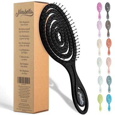 Ninabella Organic Spiral Hair Detangler Brush