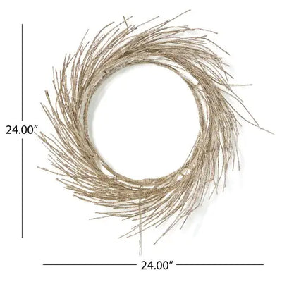 24 Inch LED Paper Wreath Decor