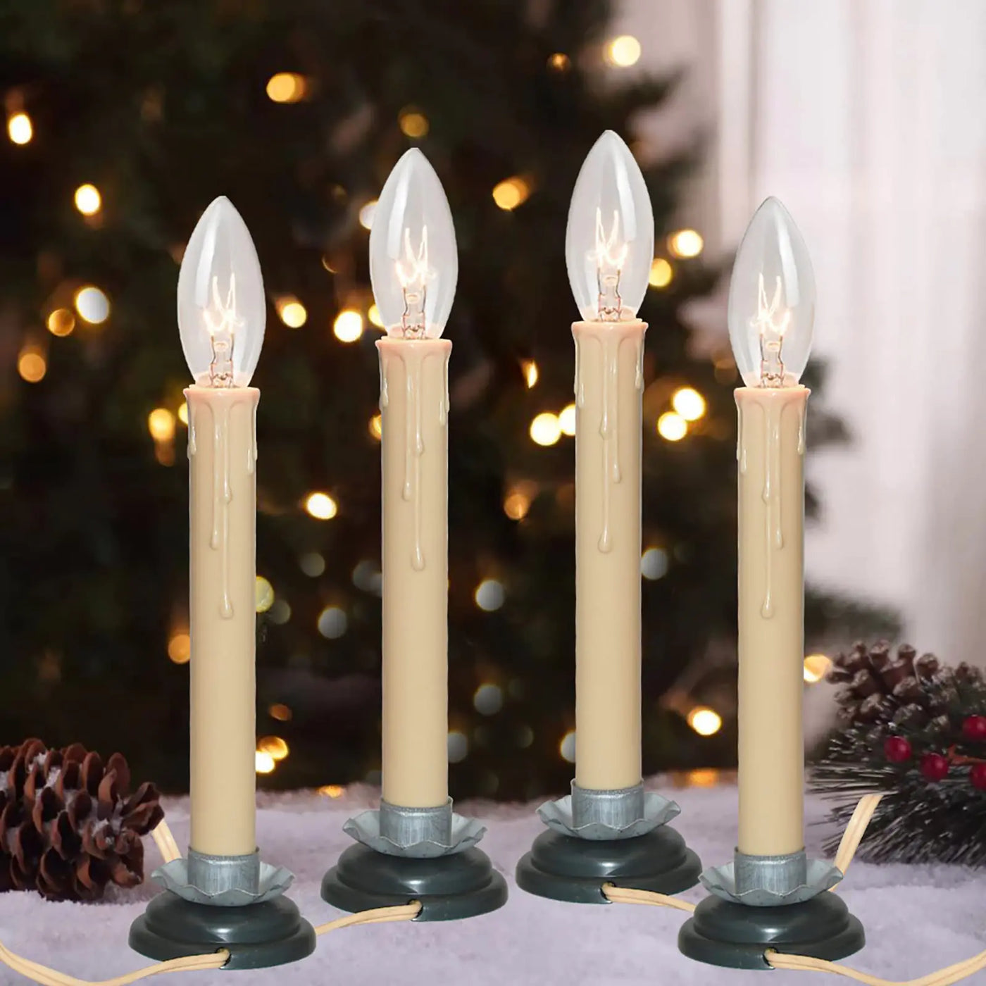Electric Window Candles 4-Pack, 7 Inch