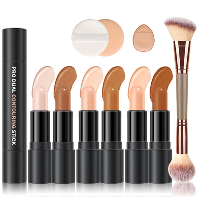 LZXLUKGIR 6-Color Cream Contour & Highlight Kit