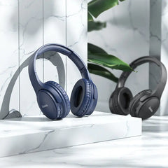 Foldable Wireless BT Headphones with Microphone and Bass
