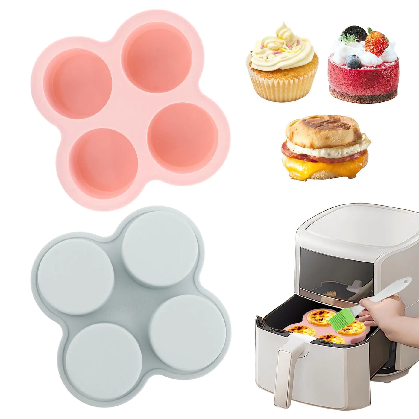 Silicone Air Fryer Egg Molds – 2 Pack